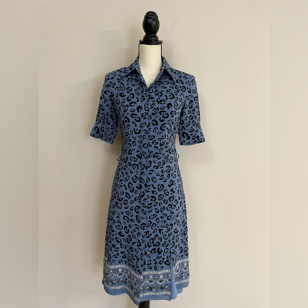 Altuzarra Silk Animal Print Knee-length Dress Made In Italy EUC Size IT34 US 2